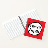 Kat in de hoed Thing One Thing Two - Vriend Thing Notitieboek (Binnen)