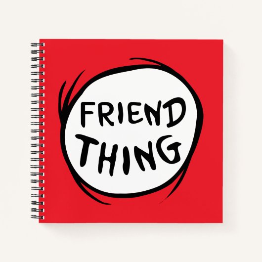 Kat in de hoed Thing One Thing Two - Vriend Thing Notitieboek (Voorkant)