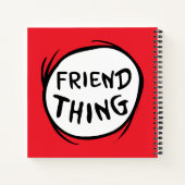Kat in de hoed Thing One Thing Two - Vriend Thing Notitieboek (Achterkant)