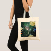 Kat in de kerstboom tote bag (Voorkant (product))
