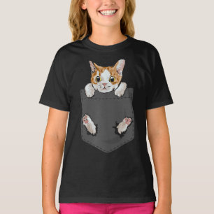 Kat in de klepjes van de zakdoek hangen Pet Lover T-shirt