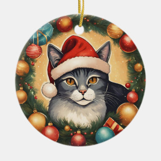 Kat in de krans Ornament