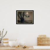 "Kat in de maan" Art Nouveau Print (Keuken)