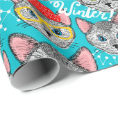 Kat in de pet cadeaupapier (Rol Hoek)