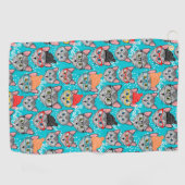 Kat in de pet golfhanddoek (Horizontaal)