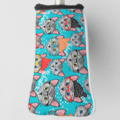Kat in de pet golfheadcover (Draai 90)
