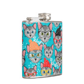 Kat in de pet heupfles (Rechts)