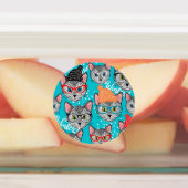 Kat in de pet labels (Aangebracht)