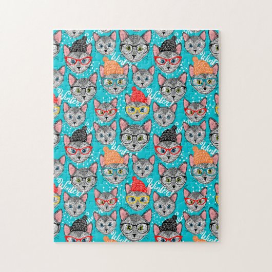 Kat in de pet legpuzzel (Verticaal)