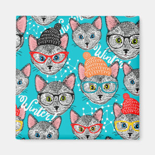 Kat in de pet magneet