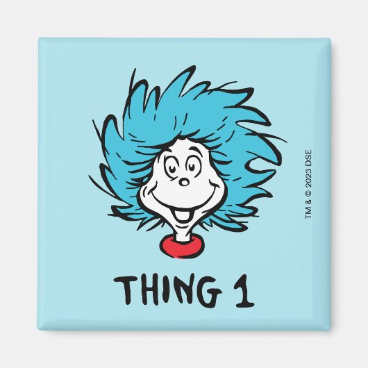 Kat in de Pet | Thing 1 Thing 2 - Thing 1 Magneet (Voorkant)