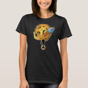 Kat in de ruimte - Funny Space Cat met Rocket en M T-shirt