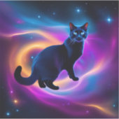 Kat in de ruimte sticker (Voorkant)