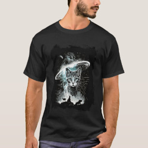 Kat In De Ruimte UFO Alien Sciencefiction Fan T-shirt