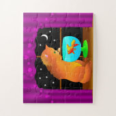 Kat in de viskom legpuzzel (Verticaal)