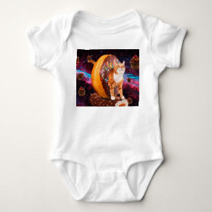 Kat in een donut romper