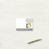 Kat in een Flap Cartoon Kat Lover Post-it® Notes (Op bureau)