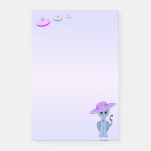 Kat in een hoed & vliegende schotels post-it® notes
