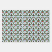 Kat in een kerstkrans inpakpapier vel (Voorkant 2)