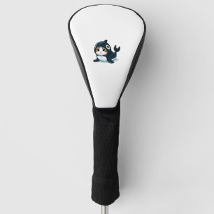 Kat in een orka kostuum golfheadcover