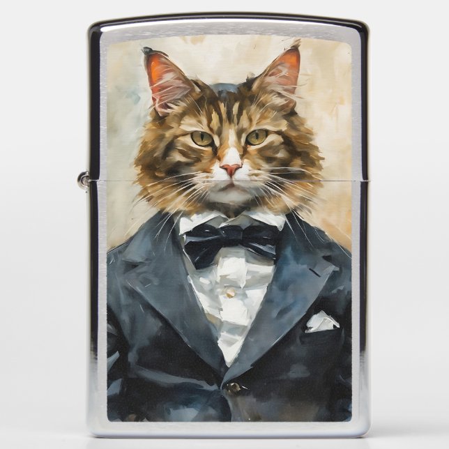 Kat in een pak (Voorkant)