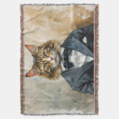 Kat in een pak deken (Voorkant Verticaal)