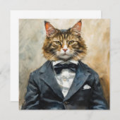 Kat in een pak kaart (Voorkant / Achterkant)