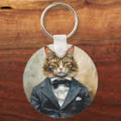 Kat in een pak sleutelhanger (Achterkant)