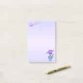 Kat in een Pet en vliegende schotels Post-it® Notes (Op bureau)