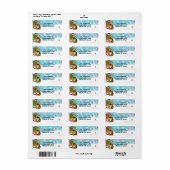 Kat in een Pet met kerstakerretour Etiket (Full Sheet)