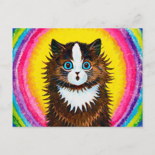 Kat in een regenboog, Louis Wain Briefkaart