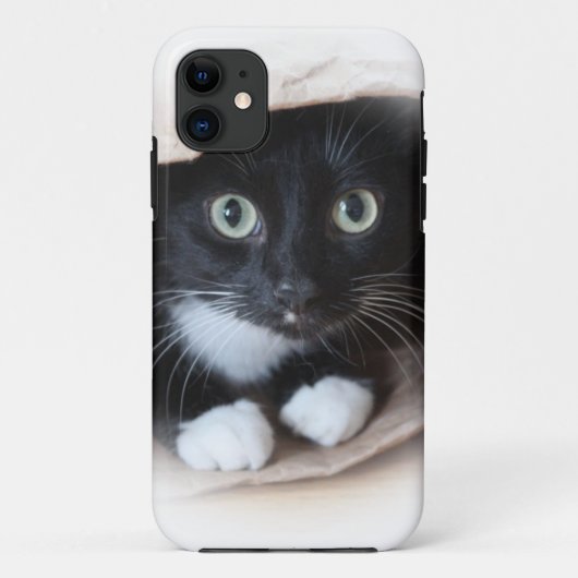 Kat in een tas Case-Mate iPhone case (Achterkant)