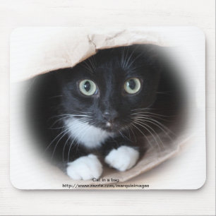 Kat in een tas muismat