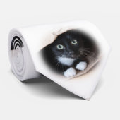 Kat in een tas stropdas (Opgerold)