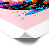 Kat in een vissenkom poster (Hoek)