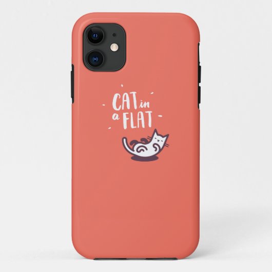 Kat in een vlakke Case-Mate iPhone case (Achterkant)