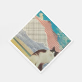 Kat in een vreemd landschap servetten (Hoek)