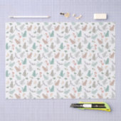  kat in Floral Garden in het wit Tissuepapier (Craft)