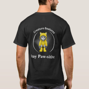 kat in gele laarzen Kusthumor T-shirt