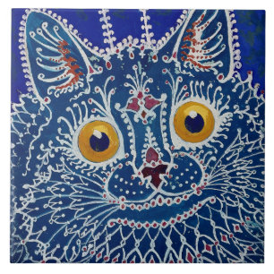 “Kat in gotische stijl” door Louis Wain Tegeltje