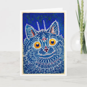 Kat in gotische stijl - Louis Wain Bedankkaart
