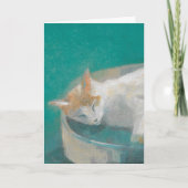 Kat in groen kaart (Voorkant)