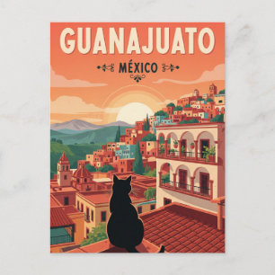 Kat in Guanajuato Mexico Briefkaart