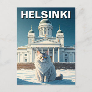 Kat in Helsinki Finland Reizen Briefkaart