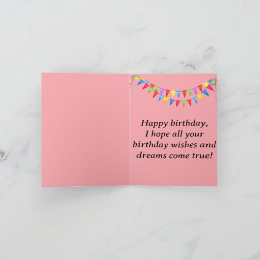  kat in het lint en Happy Birthday Kaart (Binnen)