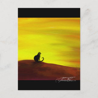 Kat in het najaar - herfst briefkaart