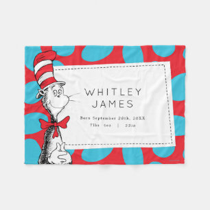 Kat in het Pet Baby Geboortestatistieken Fleece Deken