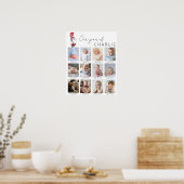 Kat in het Pet | Baby's 1e jaar fotocollage Poster (Keuken)