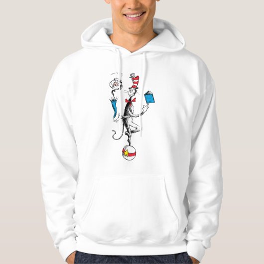 Kat in het Pet Balancing Act Hoodie (Voorkant)