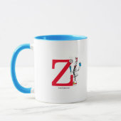 Kat in het Pet Balancing Act Monogram Z Mok (Links)